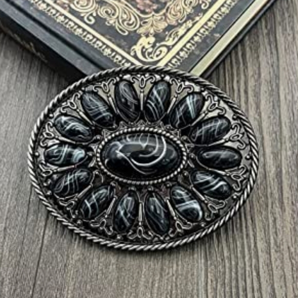 Western black belt buckle - Picture 1 of 4